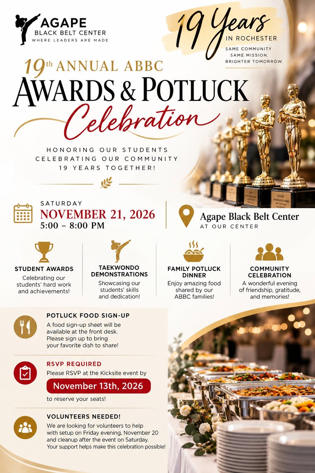 ABBC 19th Annual Awards & Potluck Celebration – November 21