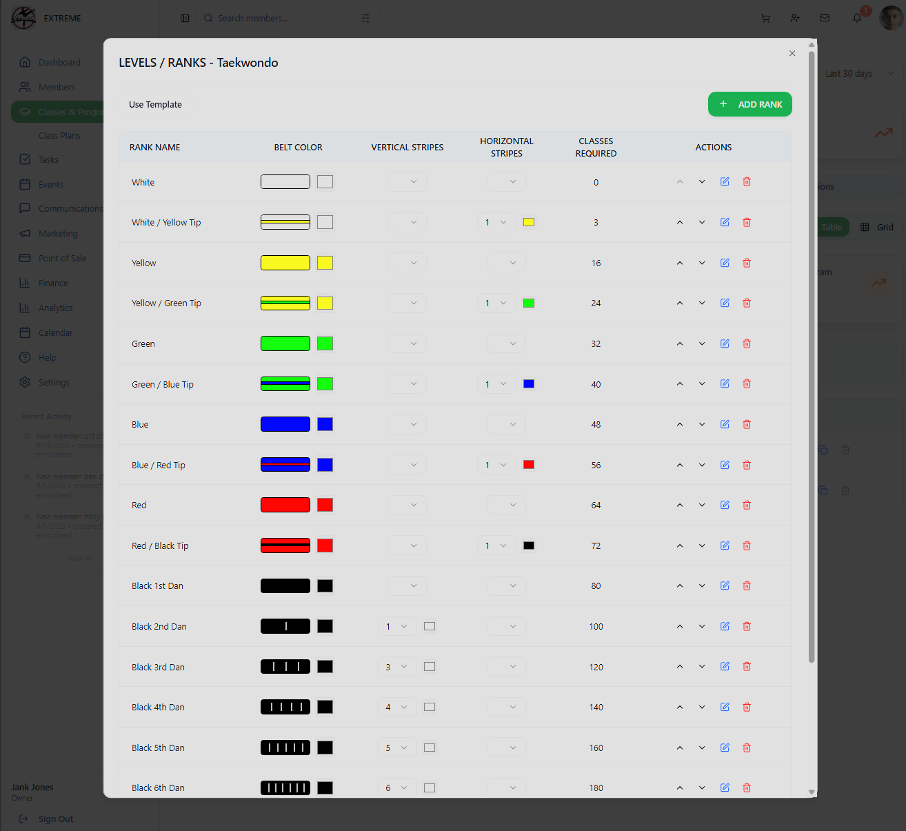 Belt Ranks screenshot